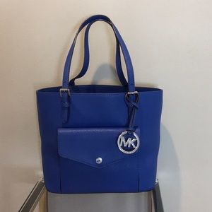 Michael Kors Blue Saffiano Shopper Bag